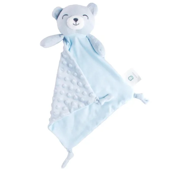 Naninha com textura tamanho nico urso Azul