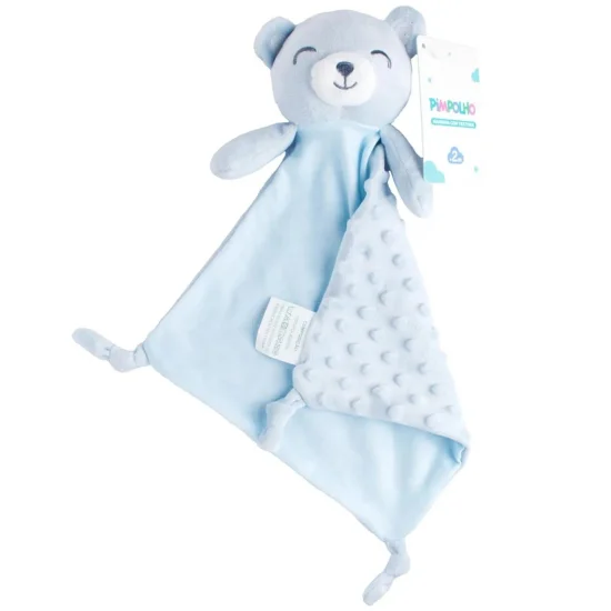Naninha com textura tamanho nico urso Azul