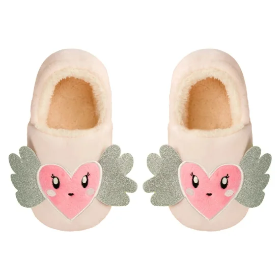 Pantufa play rosa corao