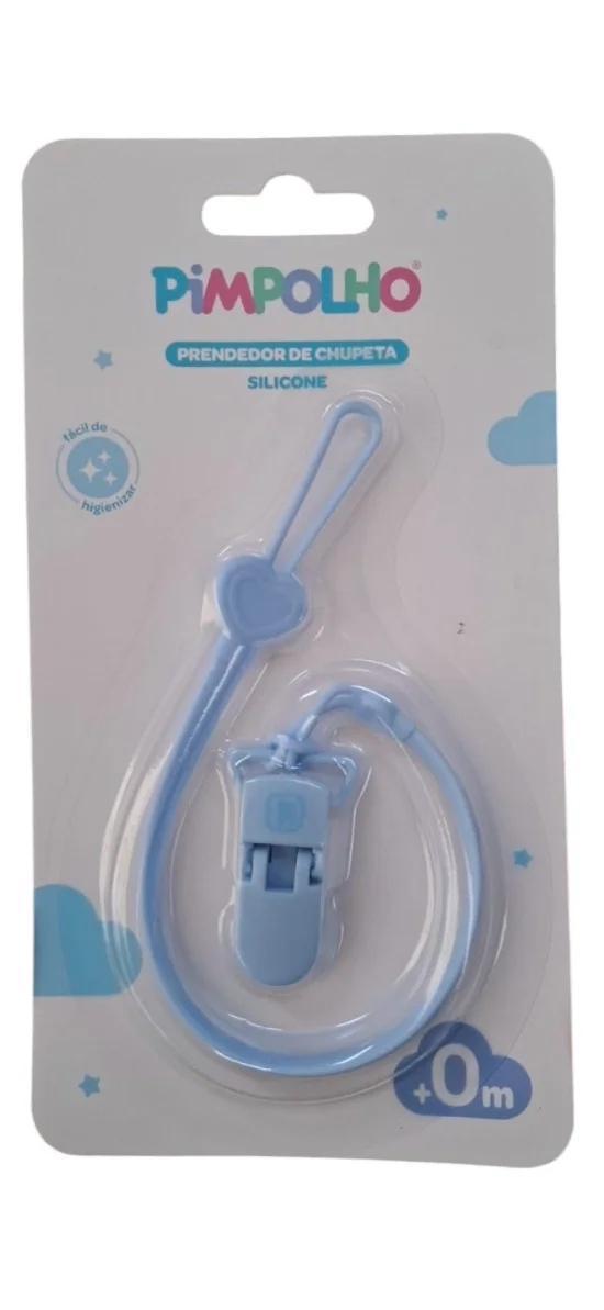 Prendedor de Chupeta Silicone 30cm Azul/Verde