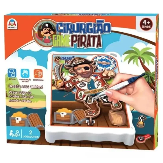 Jogo de Tabuleiro Cirurgio Game Pirata