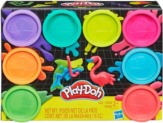 Massinha de Modelar Play-Doh Neon Colors - Conjunto com 8 Potes