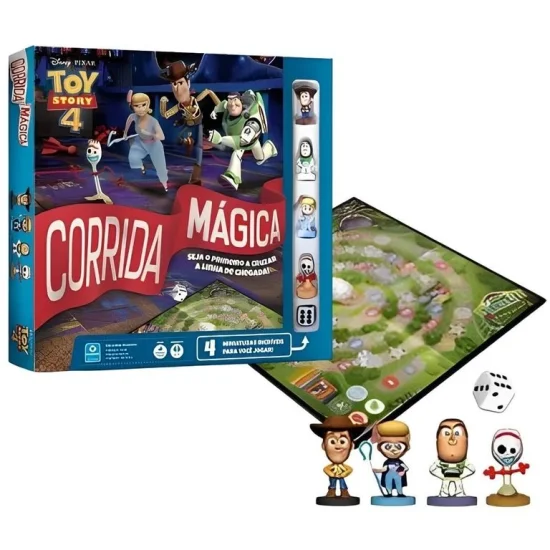 Jogo De Tabuleiro Corrida Mgica Toy Story 4