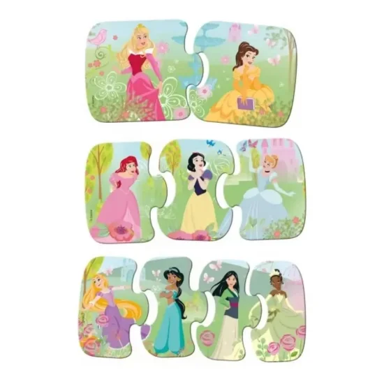 Quebra Cabea Progressivo Princesas da Disney 3 em 1