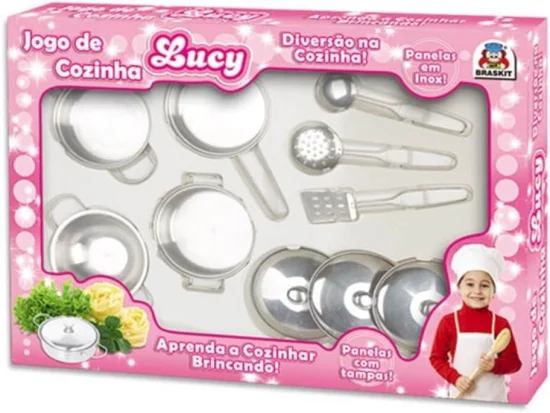 JOGO DE COZINHA LUCY INOX - C/ 3 TAMPAS