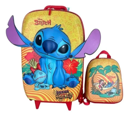 Kit Mochila Escolar com Rodinhas + Lancheira