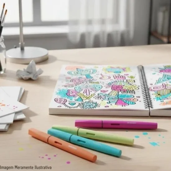 1 BLISTER, CANETA ACRILICA PINTA TUDO C/4 CORES TONS PASTEL