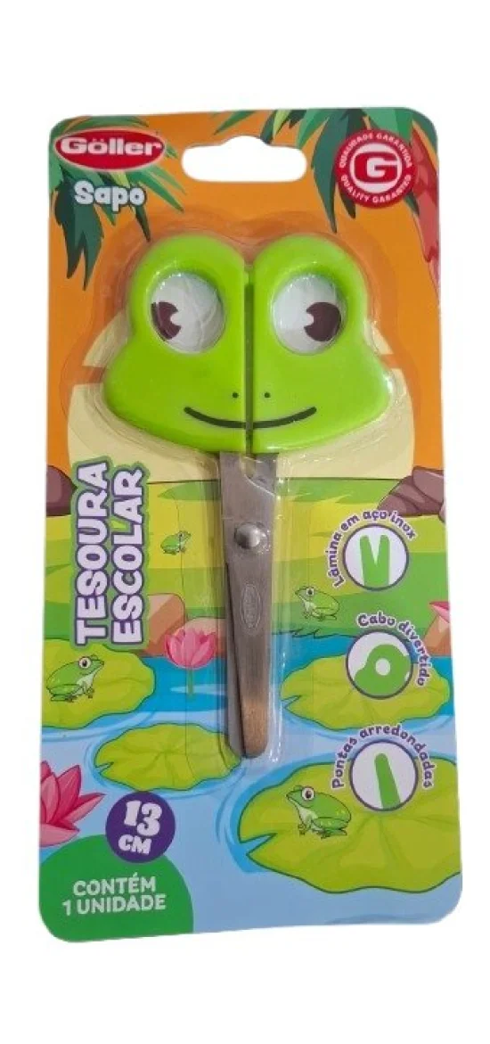 TESOURA ESCOLAR SAPO.