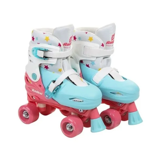 PATINS 04 RODAS AZUL BRANCO TAMANHO 30-33