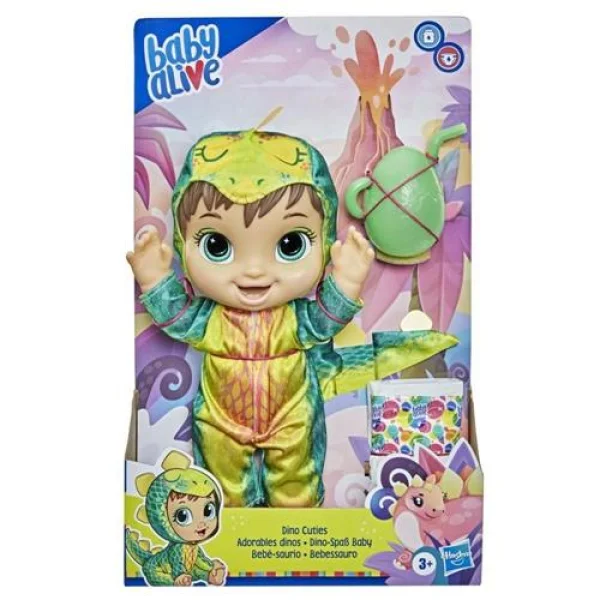 Boneca Baby Alive Dino Cuties Morena - Hasbro