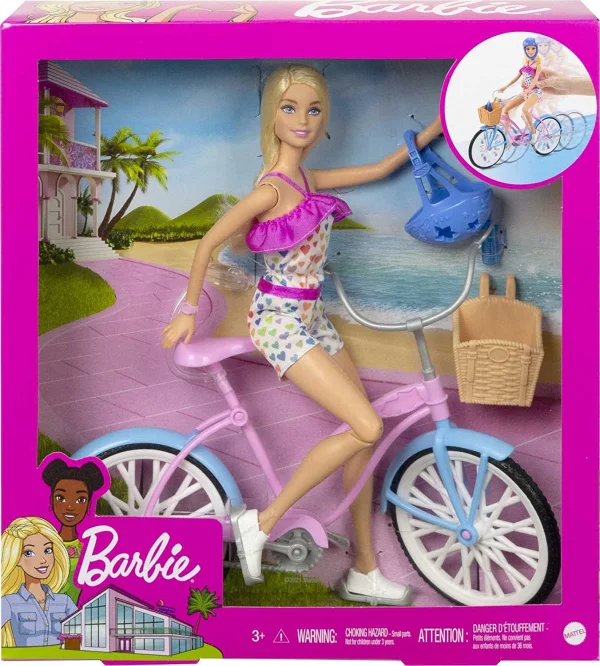 Boneca Barbie com Bicicleta - Mattel