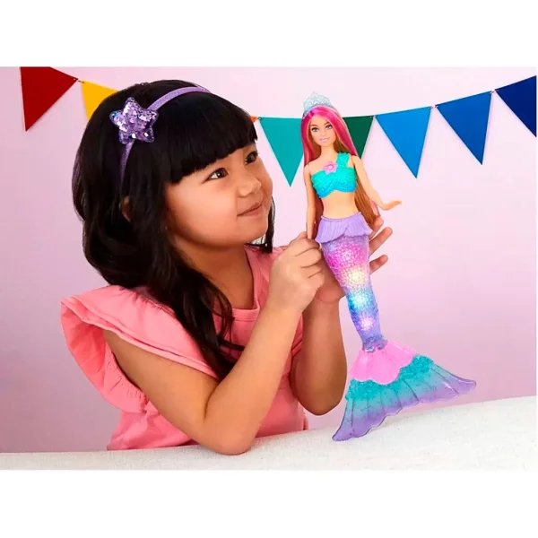 Boneca Barbie Sereia Luzes Brilhantes - Mattel