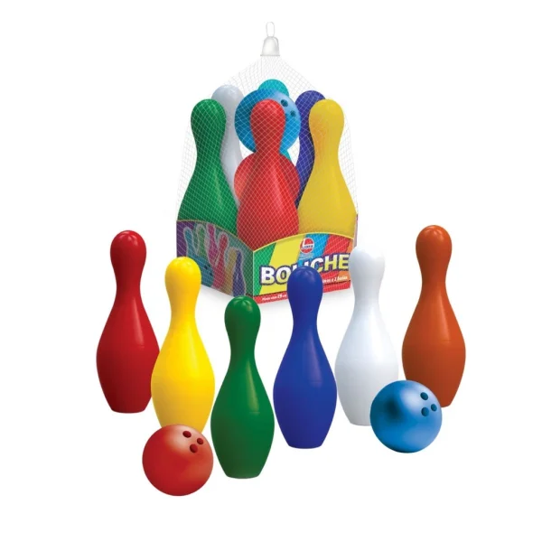 Jogo Boliche 6 Pinos Coloridos - Lider Brinquedos