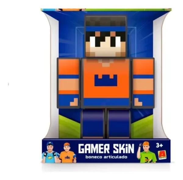 Boneco Minecraft Familia Arqueira Hey Davi 35cm Youtuber