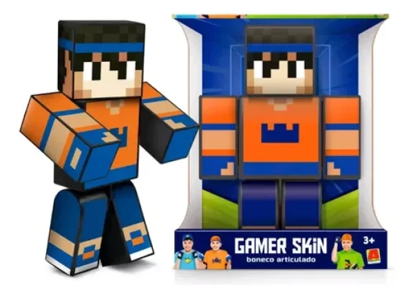 Boneco Minecraft Familia Arqueira Hey Davi 35cm Youtuber