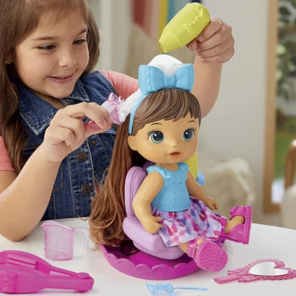 Baby Alive, Boneca Beb Sudsy Styling Morena F5113