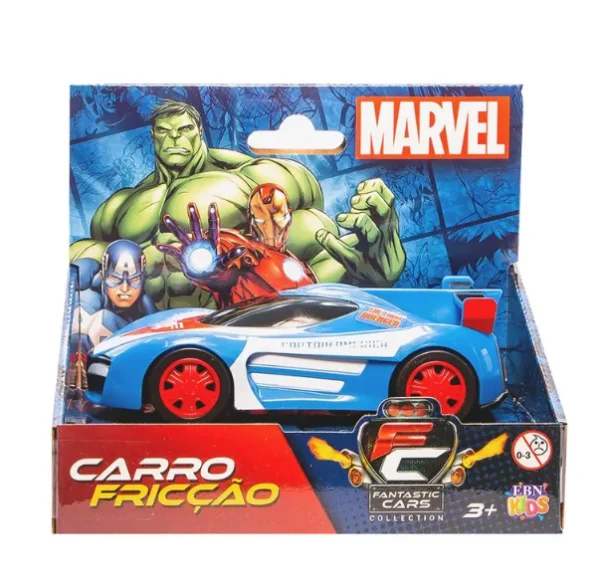 Capito Amarica Carrinho de Frico Fantastic Car Marvel
