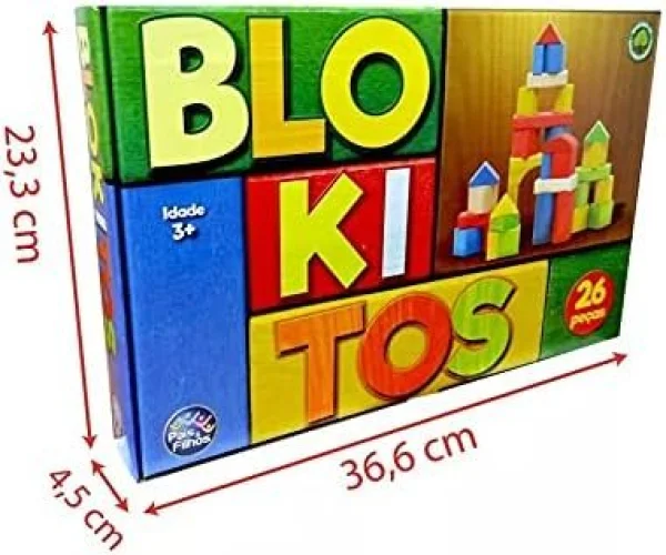 Brinquedo para Montar Blokitos de Madeira 26 Peas  7437.1