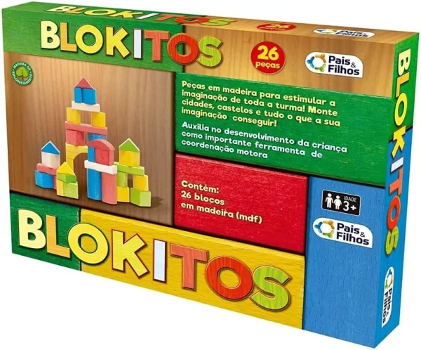 Brinquedo para Montar Blokitos de Madeira 26 Peas  7437.1