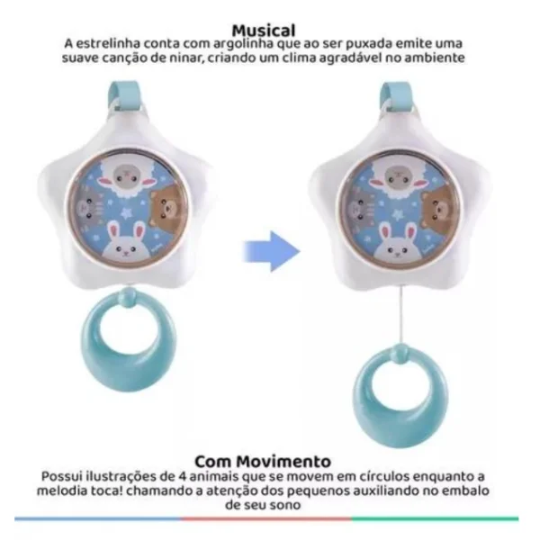 Estrelinha Musical Azul Infantil Cano De Ninar Beb    12762