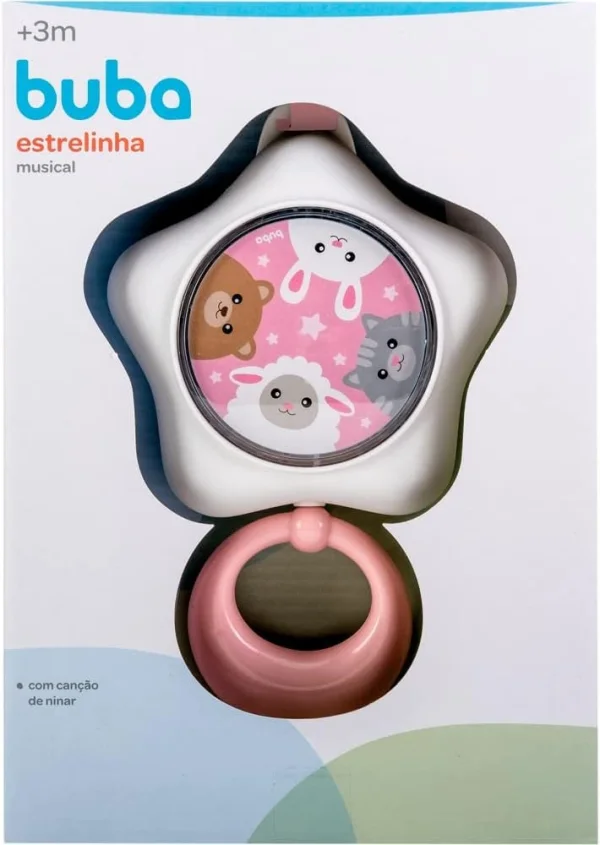 Estrelinha Musical Rosa Infantil Cano De Ninar Beb    12763