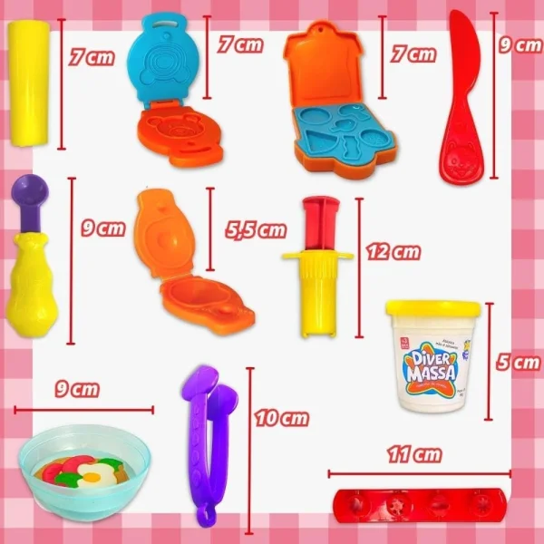 Kit Caf da Manh Massa Modelar Diver Massa - Divertoys