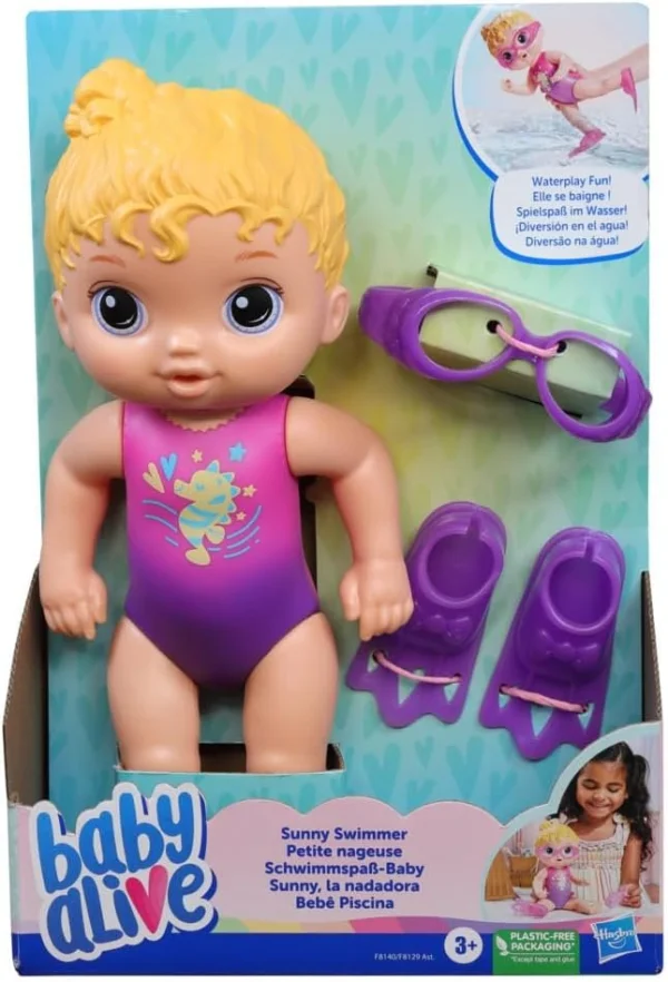 Baby Alive Boneca Sunny Swimmer - Cabelos Loiros