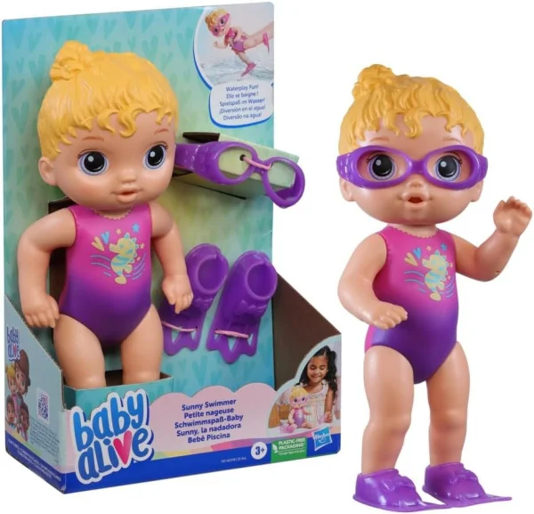 Baby Alive Boneca Sunny Swimmer - Cabelos Loiros