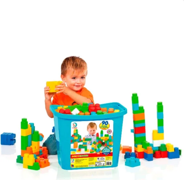 Blocos de Montar, Blocks Box 90 peças Menino