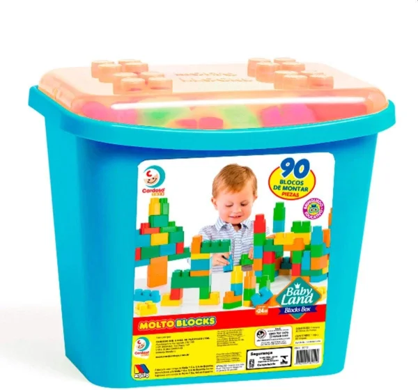 Blocos de Montar, Blocks Box 90 peças Menino