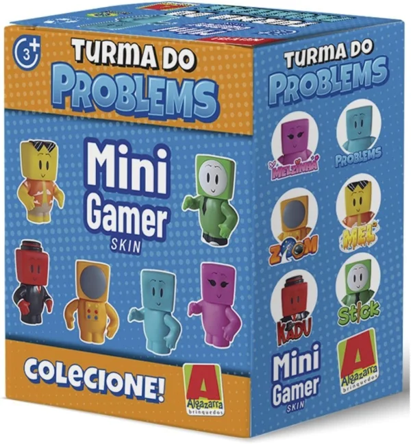 Boneco Zoom Mini Gamer Skin 12 cm Turma do Problems - Minecraft