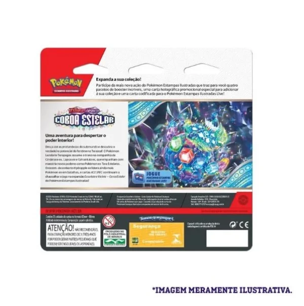 1 Pack Pokmon Escarlate Violeta Coroa Estelar - Sortido