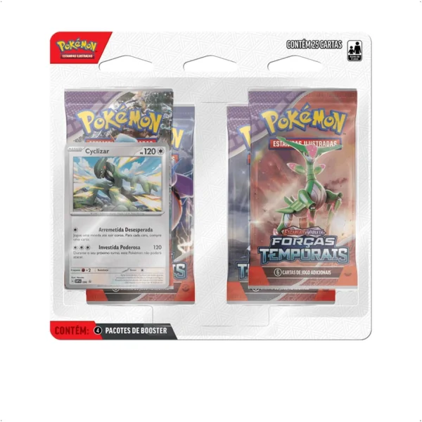 1 Blister Pokémon Quadruplo Forças Temporais - Sortido