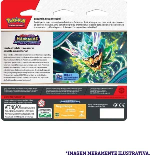 1 Pack Pokmon Escarlate E Violeta  Mascaras De Crepsculo - Sortido