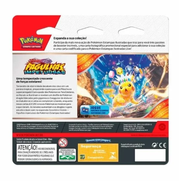 1 Pack Pokmon Fagulhas Impetuosas - Sortido