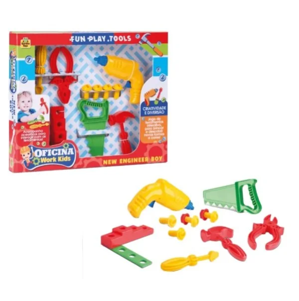 Kit Ferramentas infantil Oficina Work Kids