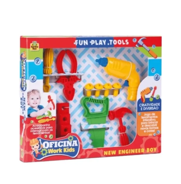 Kit Ferramentas infantil Oficina Work Kids