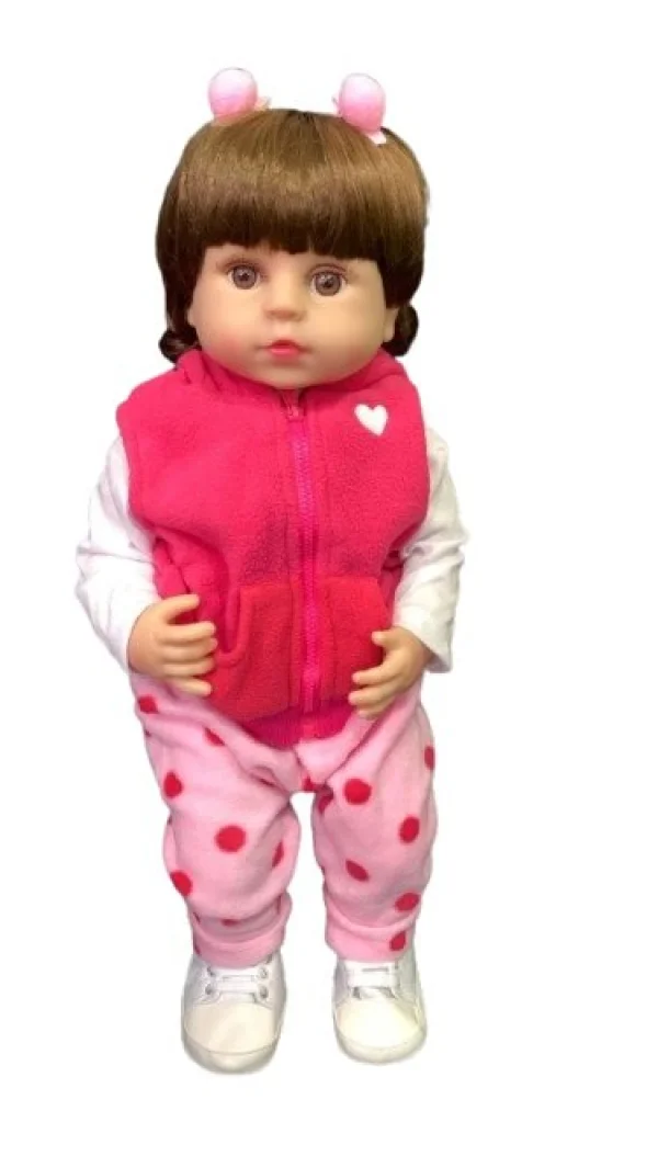 Boneca Bebê Reborn Cabelo Cacheado