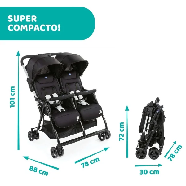 Carrinho de Bebé para Gémeos Ohlalà Twin