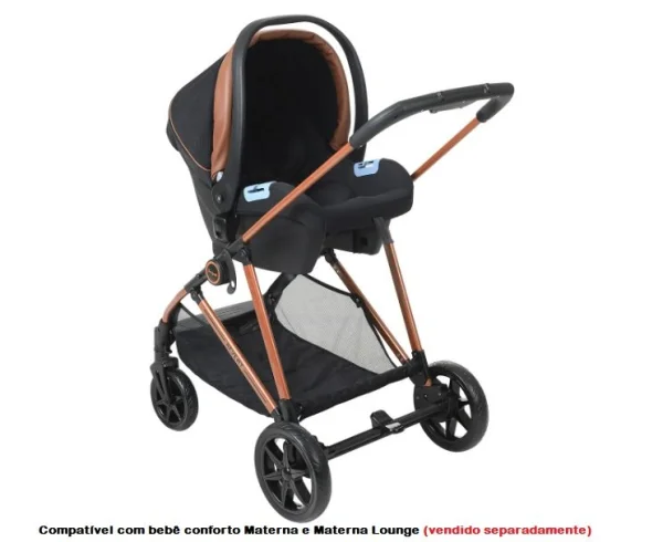 Carrinho Bebê Revert Moises - Preto Cobre Reversível