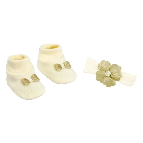 Kit Sapato e faixa de cabelo RN feminino OFF WHITE
