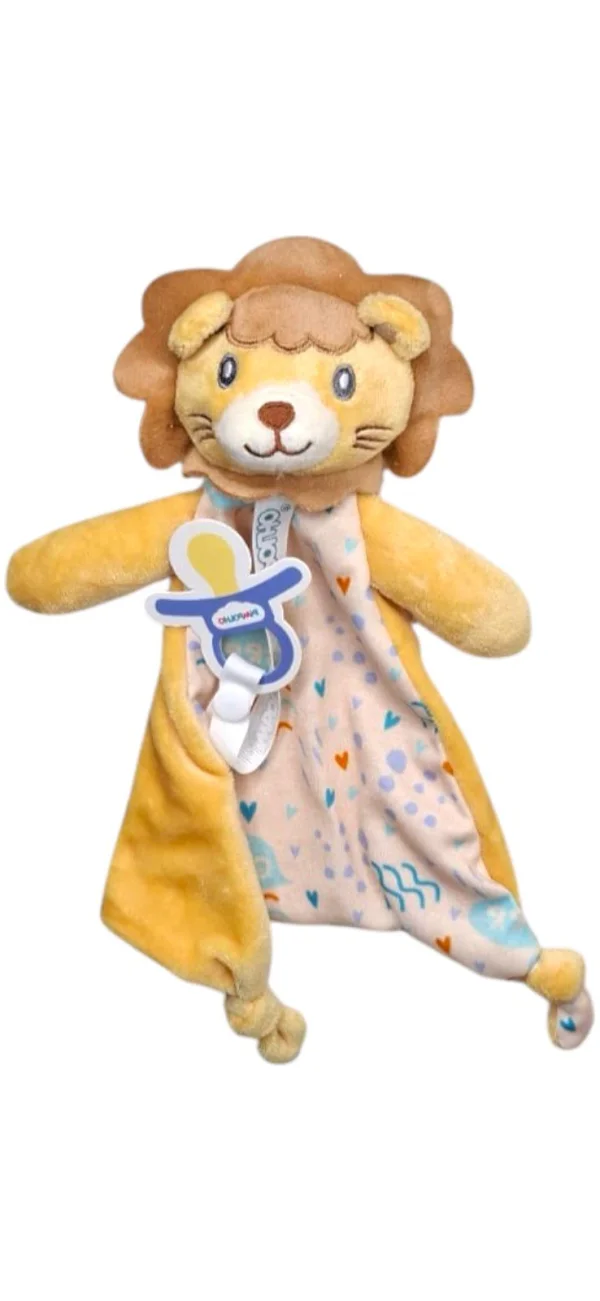 Naninha com prendedor de chupeta tamanho nico Leo