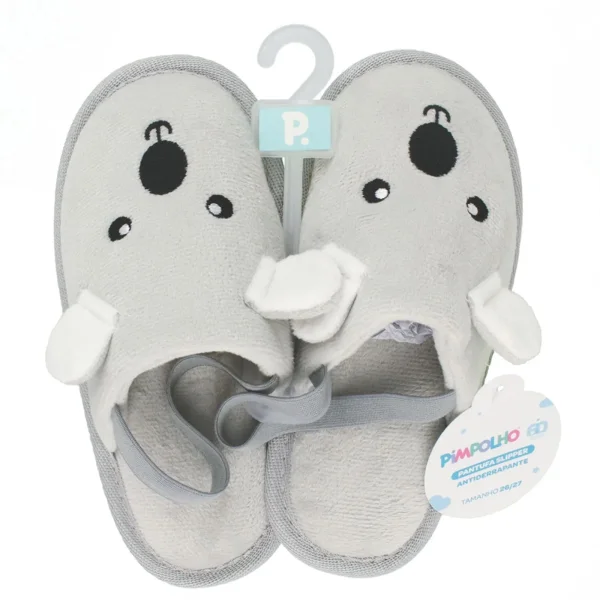 Pantufa Slipper Kids Cinza Coala