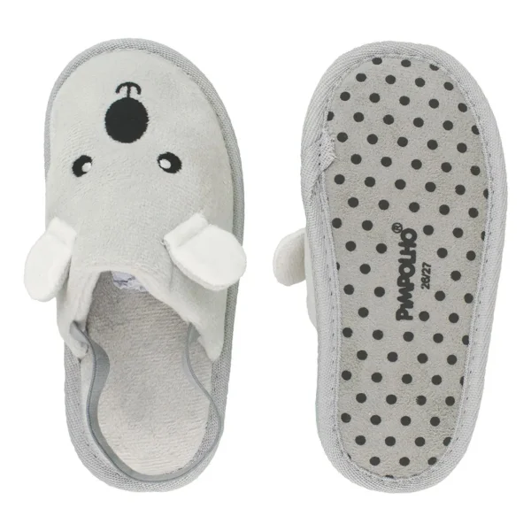 Pantufa Slipper Kids Cinza Coala
