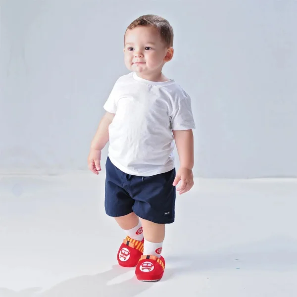 Pantufa kids vermelho carro de bombeiros