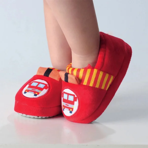 Pantufa kids vermelho carro de bombeiros