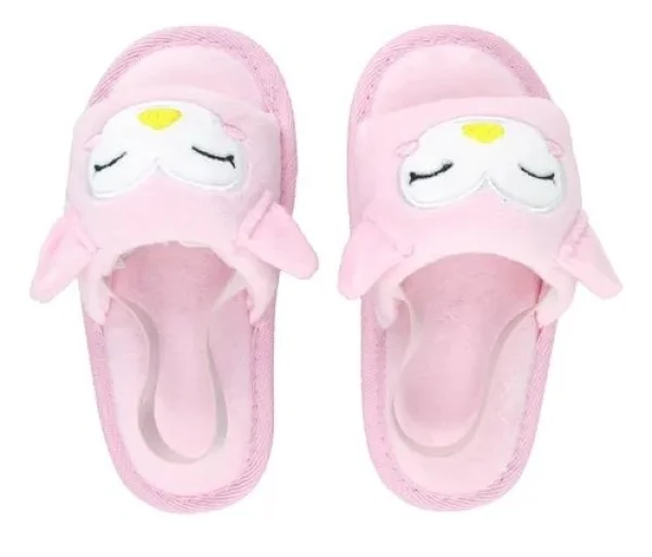Pantufa Slipper Kids Rosa Coruja
