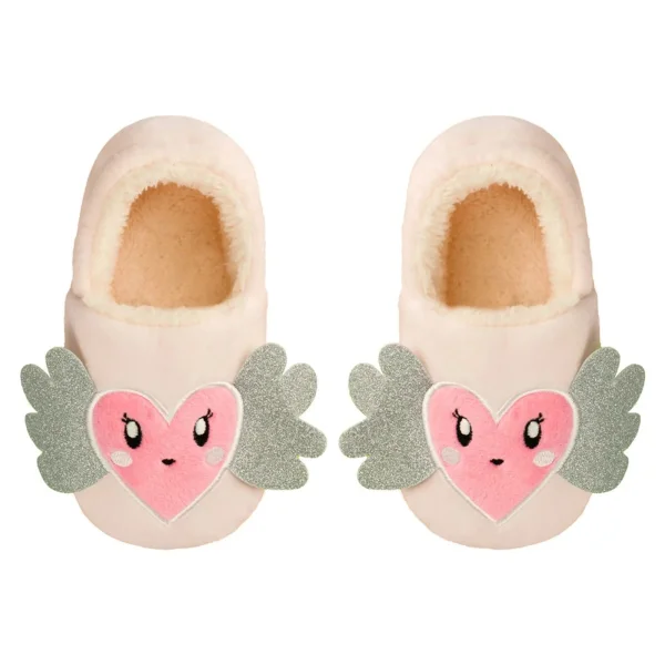 Pantufa play rosa coração