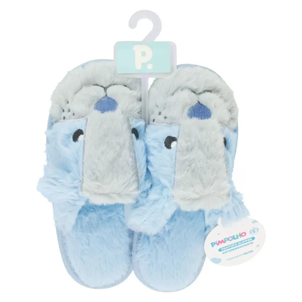 Pantufa Slipper Play Azul Cachorro