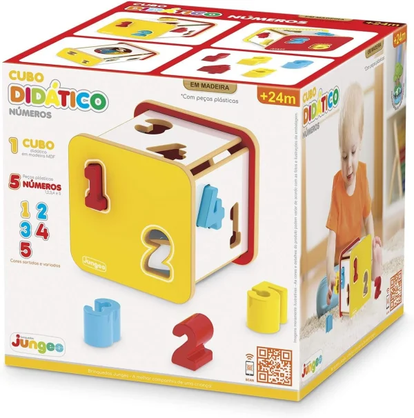 Brinquedo Montessori Cubo Didático Números